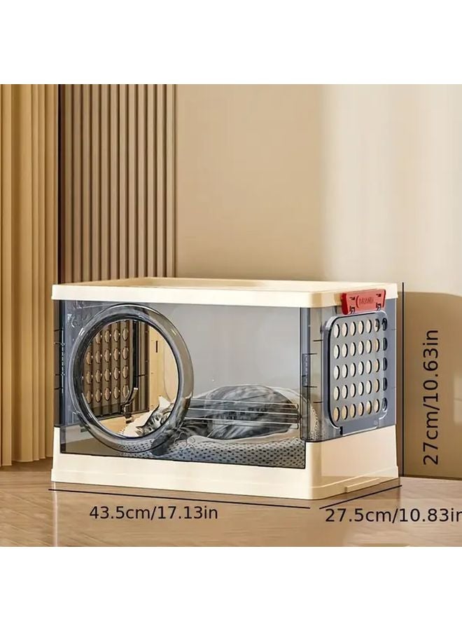 2 Layer Heavy Duty Foldable Pet Cage Cat Dog House With Storage Cabinet Ladder - Image 5